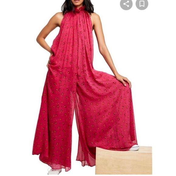 Free People The Edge of Love Jumpsuit size M NWOT - Picture 3 of 9